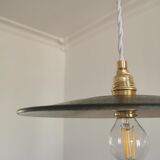 Suspension flat enamelled sheet black old, industrial, year 50