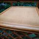 Glass and rattan table