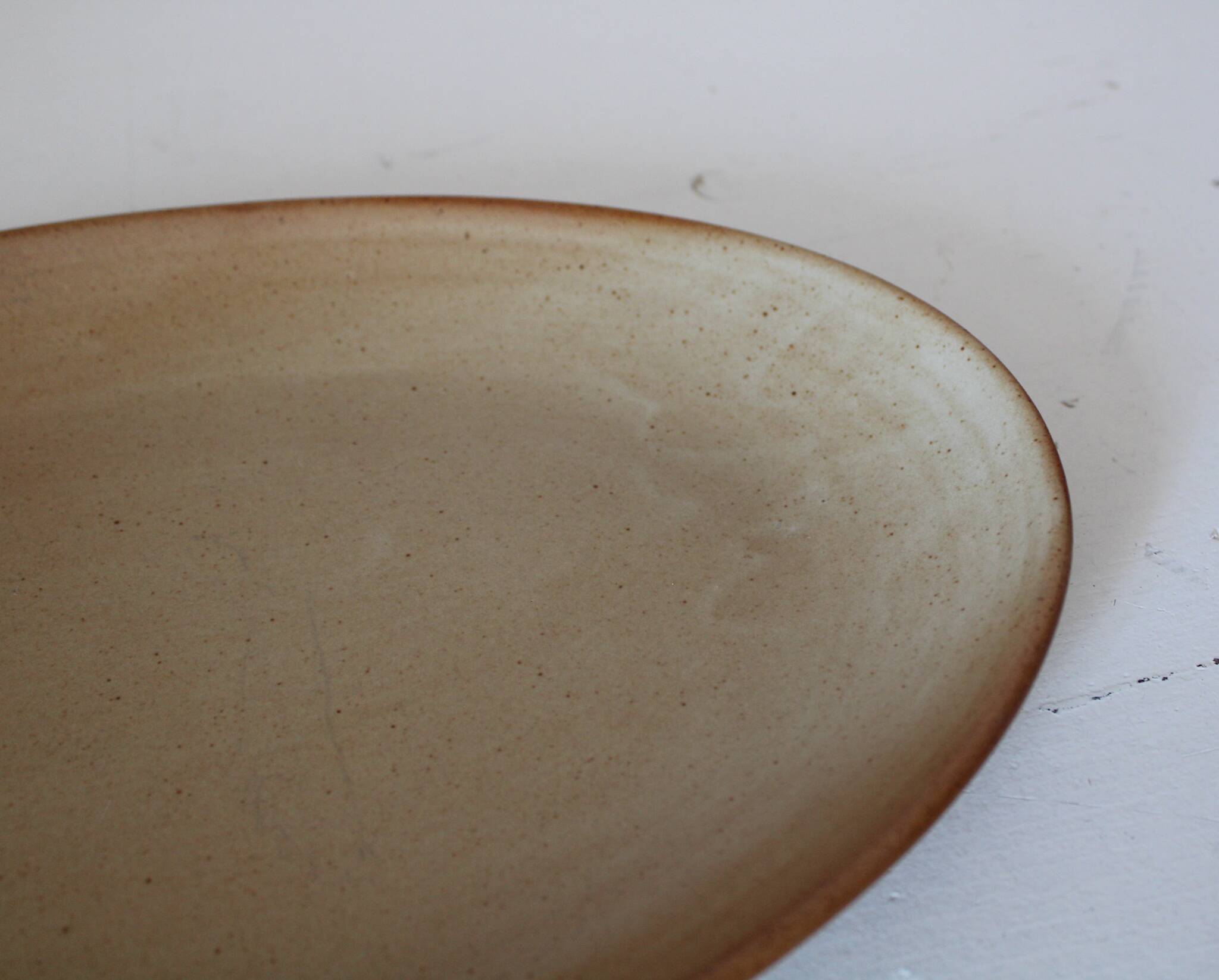 Oval dish, Stoneware Village