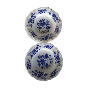 2 assiettes faïence Sarreguemines