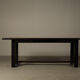 Jean Batenburg dark stained oak dining table for MI, Belgium, circa 1969