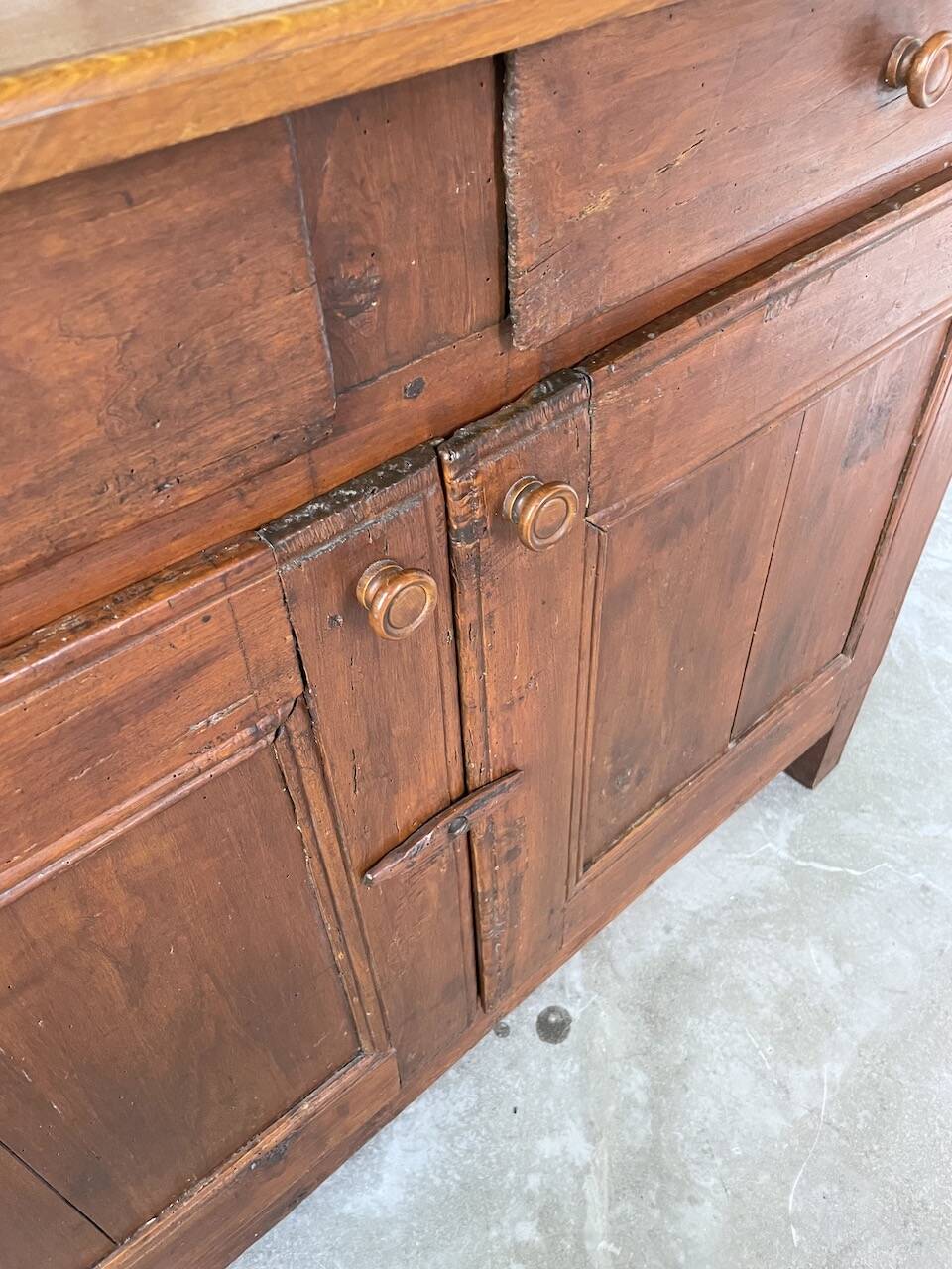 Jam cabinet, folk art furniture, oak, 19th century