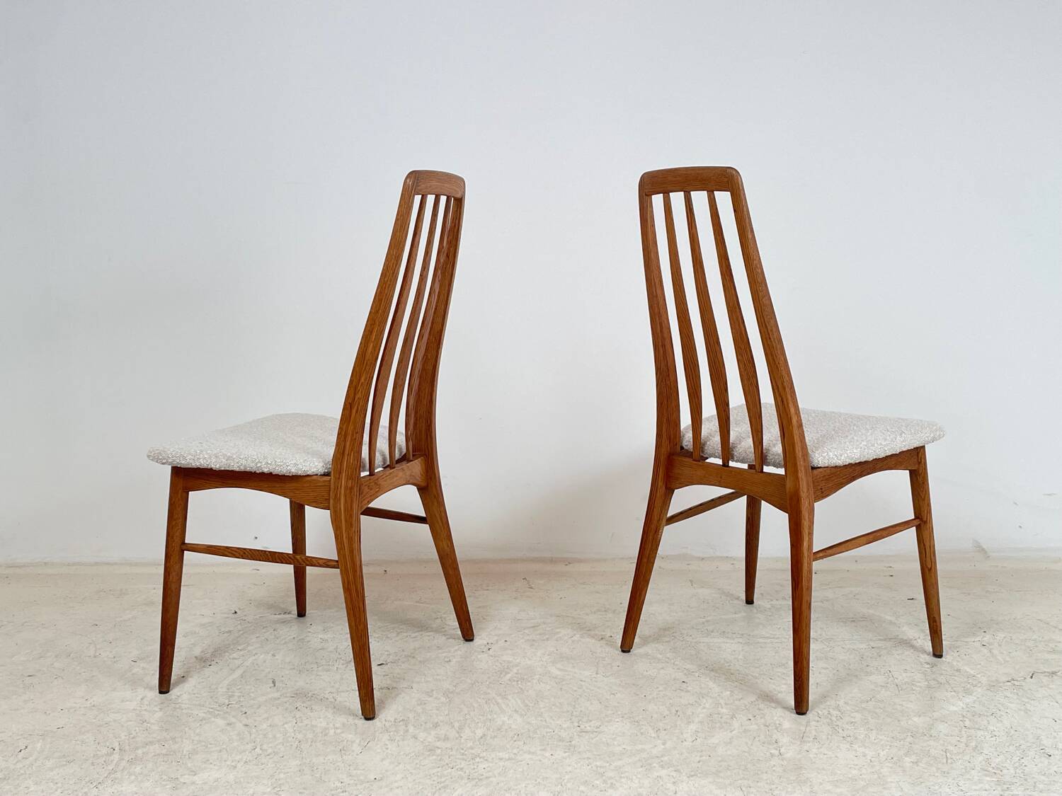 2 chaises en chêne Eva par Niels Koefoed 1960