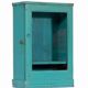 Vintage blue wall display case old teak patina and original piece india
