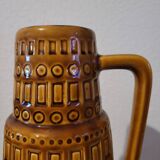 Ochre vase with handle, Scheurich Keramik, West Germany, 1960,70