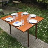 Dining table folding old rosewood from 2 to 6 people