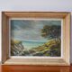 oil painting on panel Seaside in Royan signed 1950