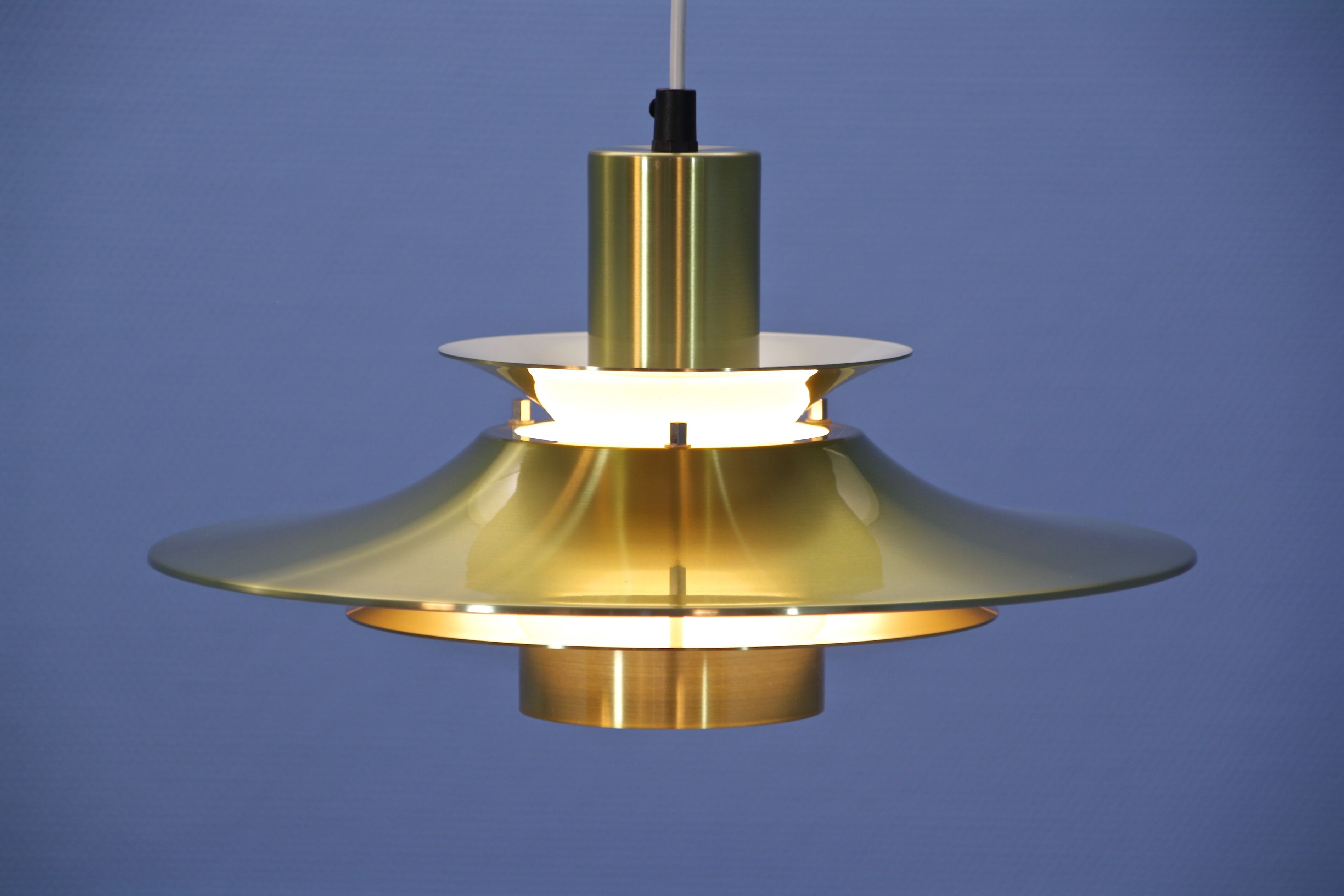 Danish hanging lamp in brass, 1970s