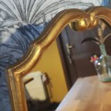 Golden table mirror