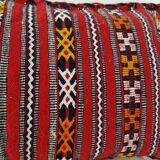 Long Berber cushion Kilm red