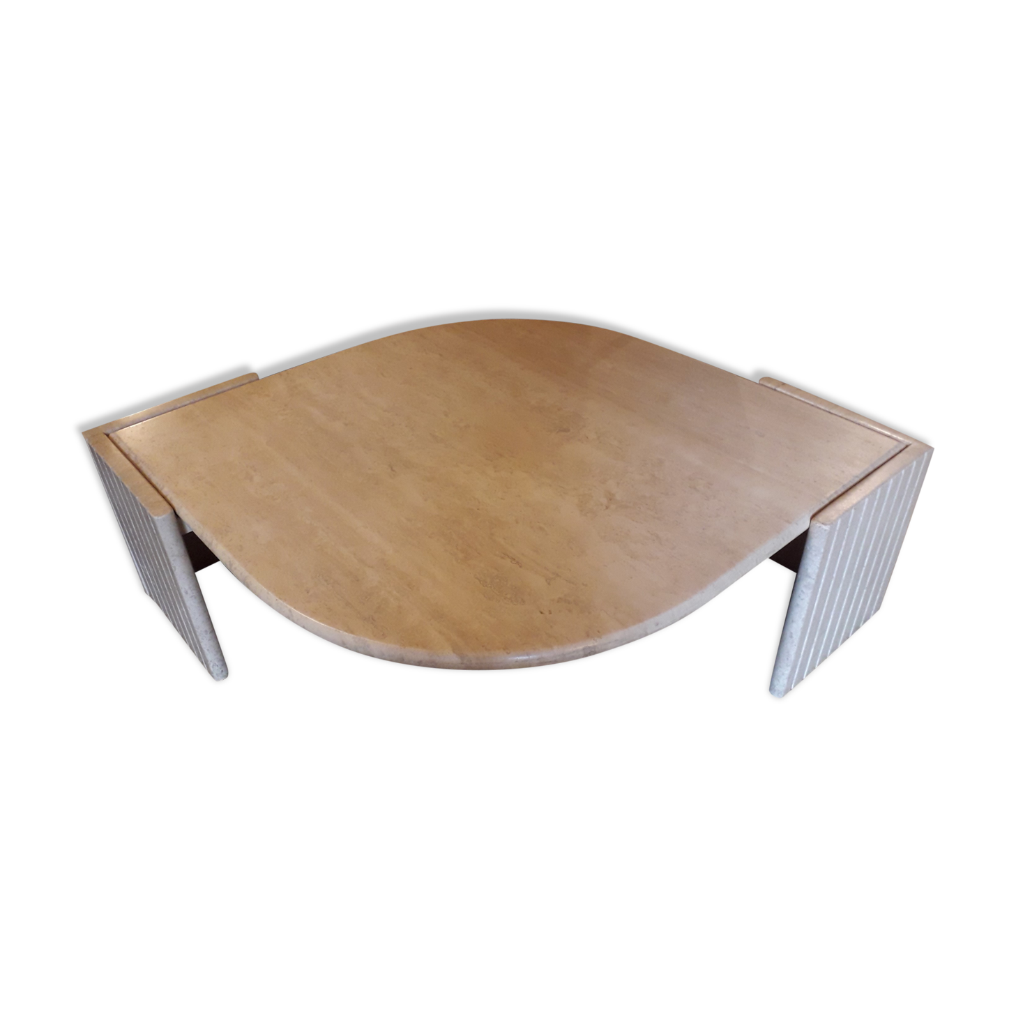 Travertine coffee table