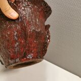 Bowl in ceramic, in beautiful colours, Danish and from Sloth art pottery 1978 (signed)