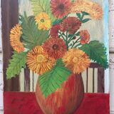Peinture florale naïve