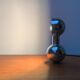 Lampe de table allemande de l'époque Space Age du milieu du siècle de Cosack