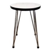 Vintage “SIF” round stool in formica and Eiffel legs.