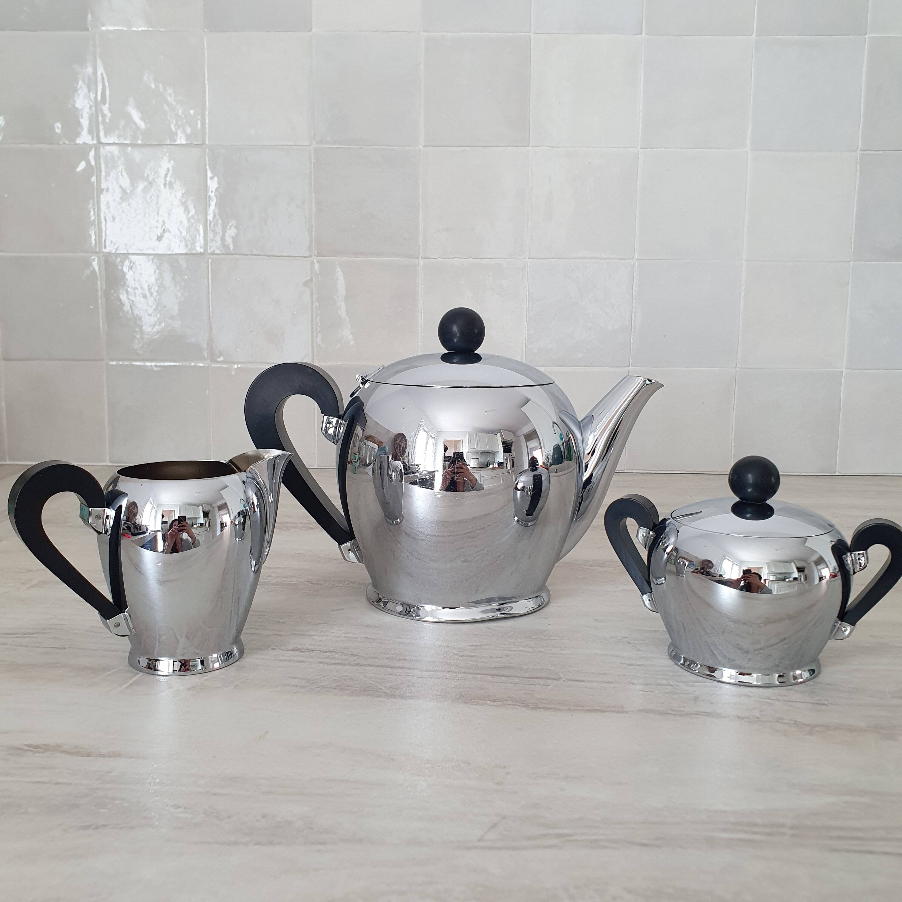 Service à café - thé collection bombé en inox 18/10, Alfra Alessi