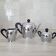 Coffee service - curved tea collection in 18/10 stainless steel, Alfra Alessi