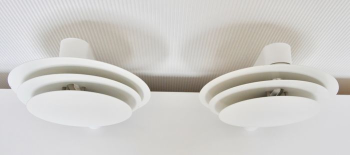Pair wall lamps lumiance planeta 80s