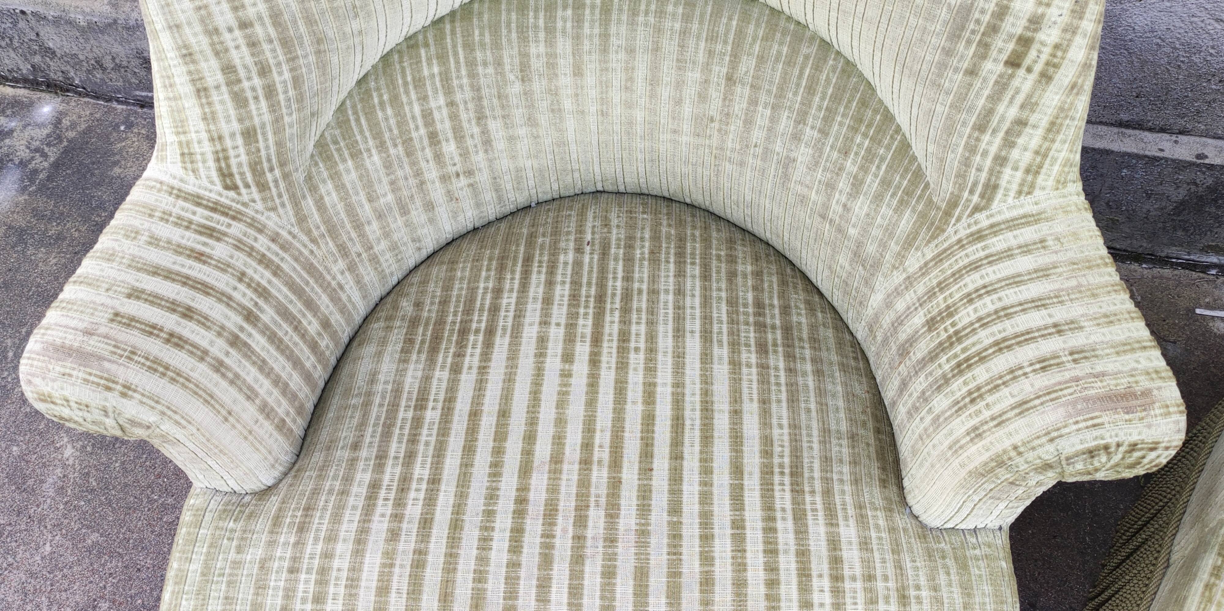 Pair of toad armchairs