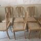 6 chaises cannées art déco rénovées