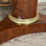 Empire Pedestal Table in Cuban Mahogany, Levanto Marble