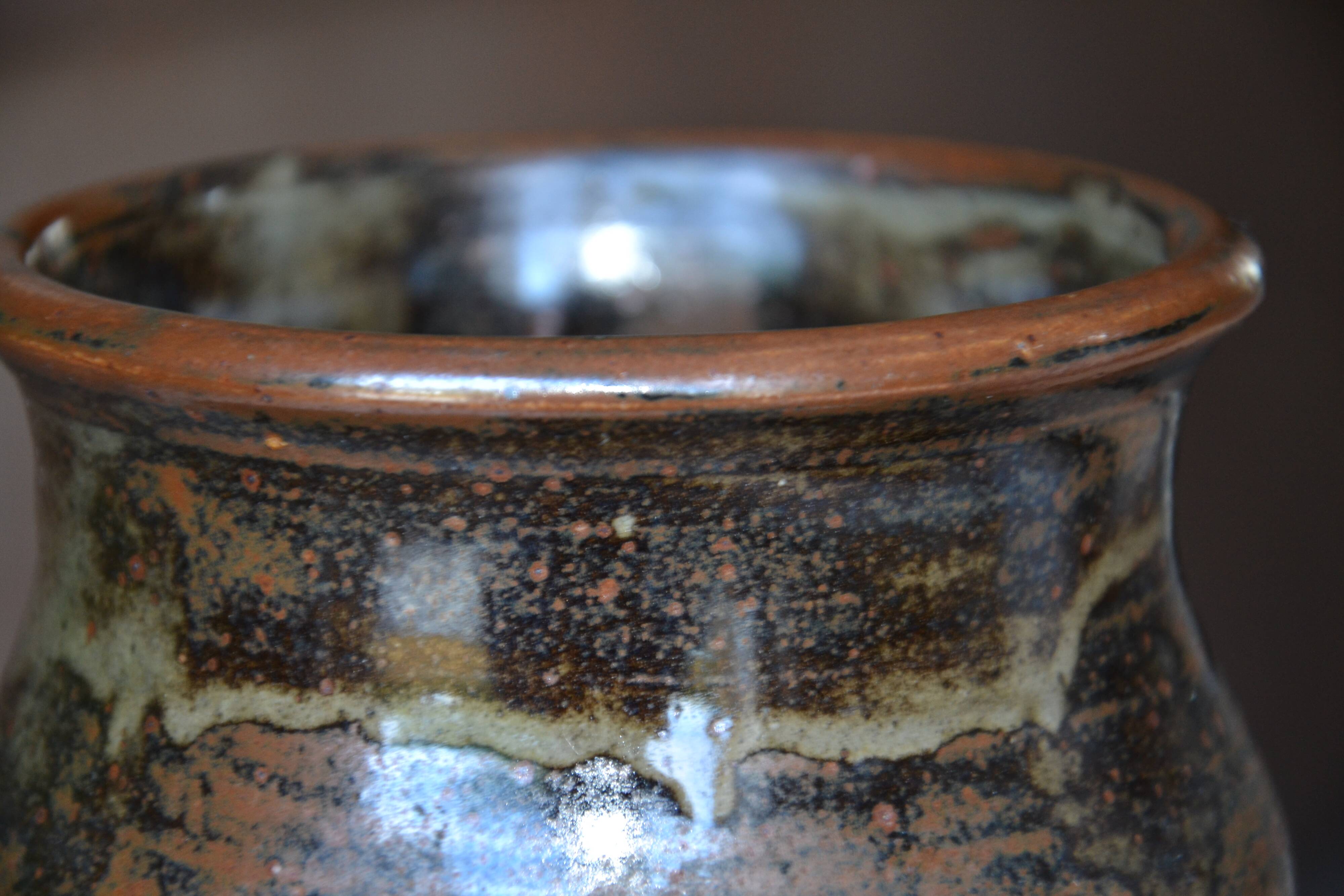 Large stoneware vase "les cyclades" Anduze by Roland Zobel