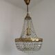 Preciosa Jablonec Czech Crystal & Brass Montgolfier Single Light Chandelier 4550