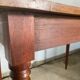 Office 2 drawers in solid wood turned legs year 1900