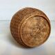 Ikebana style ceramic interior bamboo woven vase
