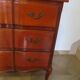 3-drawer chest of drawers in Louis XV style cherry wood, 1980s