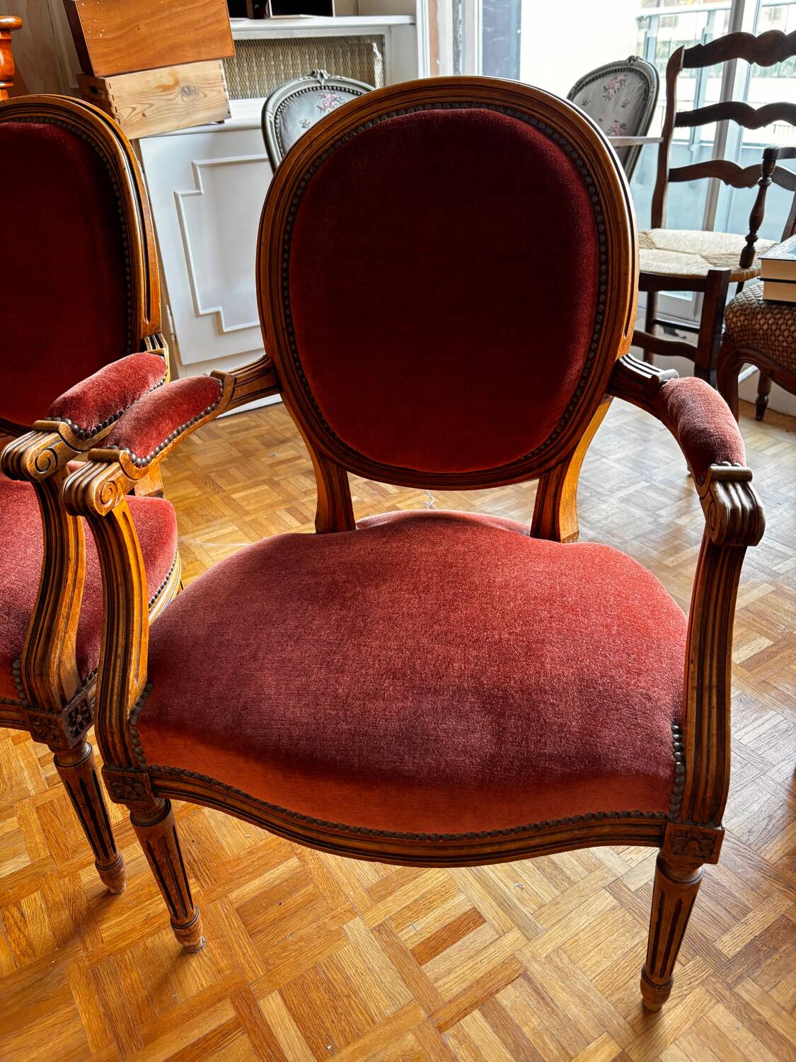 Pair of classic armchairs