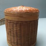 Lot of 3 bamboo lidbaskets