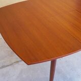Scandinavian dining table extendable teak by Henry Walter Klein