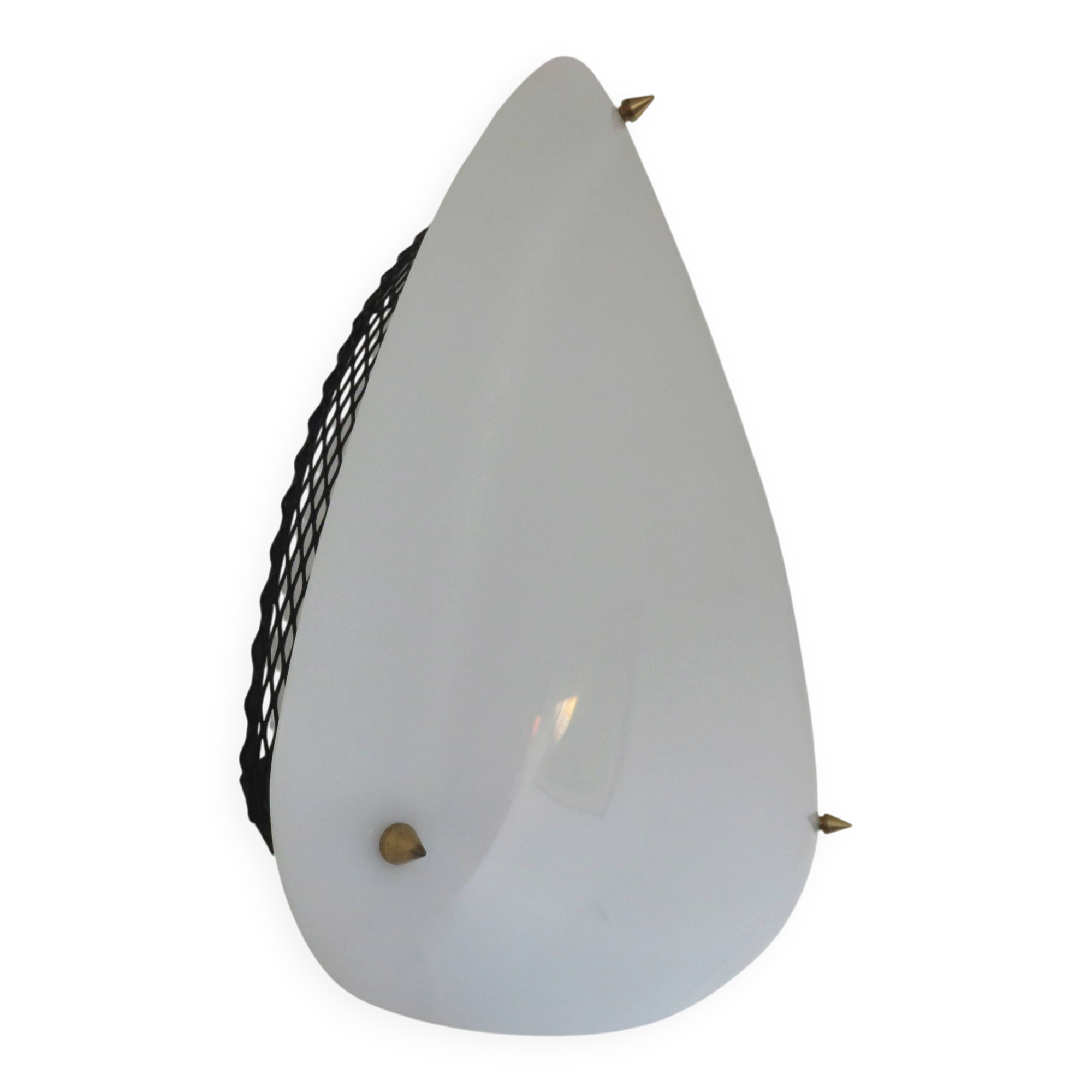 Applique en perspex et métal déployé années 50 60