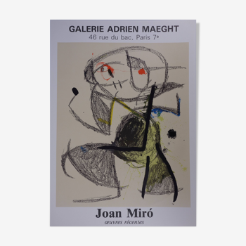 Joan MIRO - Miro : Œuvres récentes - Affiche lithographique