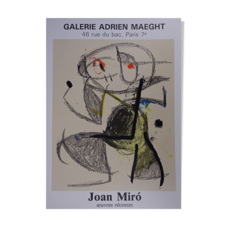 Joan MIRO - Miro : Œuvres récentes - Affiche lithographique