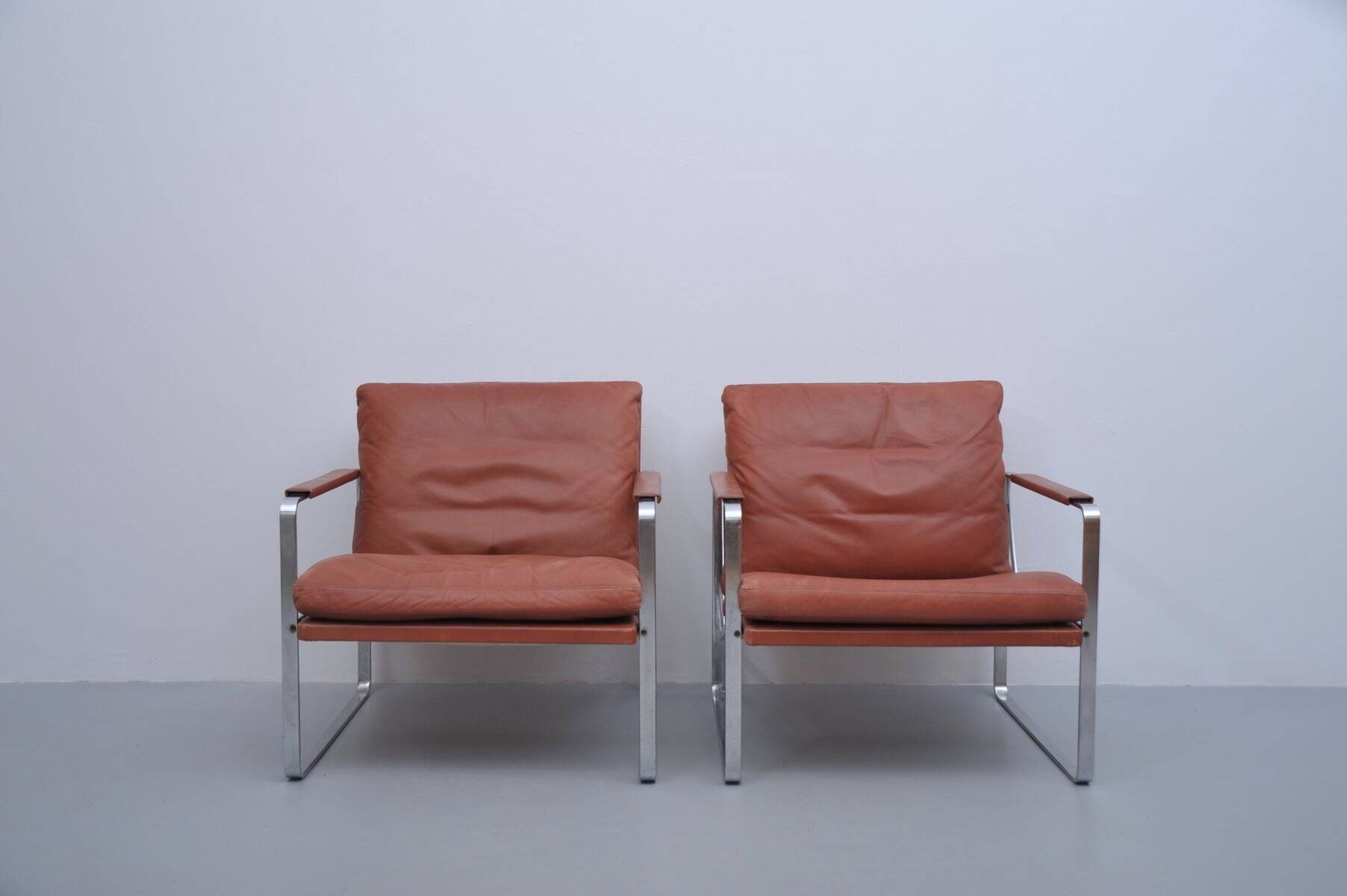 2x Vintage armchair by Preben Fabricius & Jørgen Kastholm for Knoll, 1970s