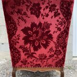 Rest chair Louis XV red velvet