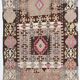 Tapis Kilim tribal vintage marron et rose, 5 x 10, long et large, 163 x 298 cm