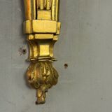 Pair of Louis XVI style wall sconces in gilded bronze, circa 1880.