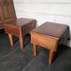 Pair of Scandinavian teak bedside tables from the 1960s.