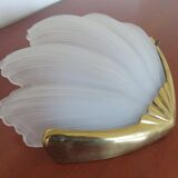 Art deco "shell" wall lamp