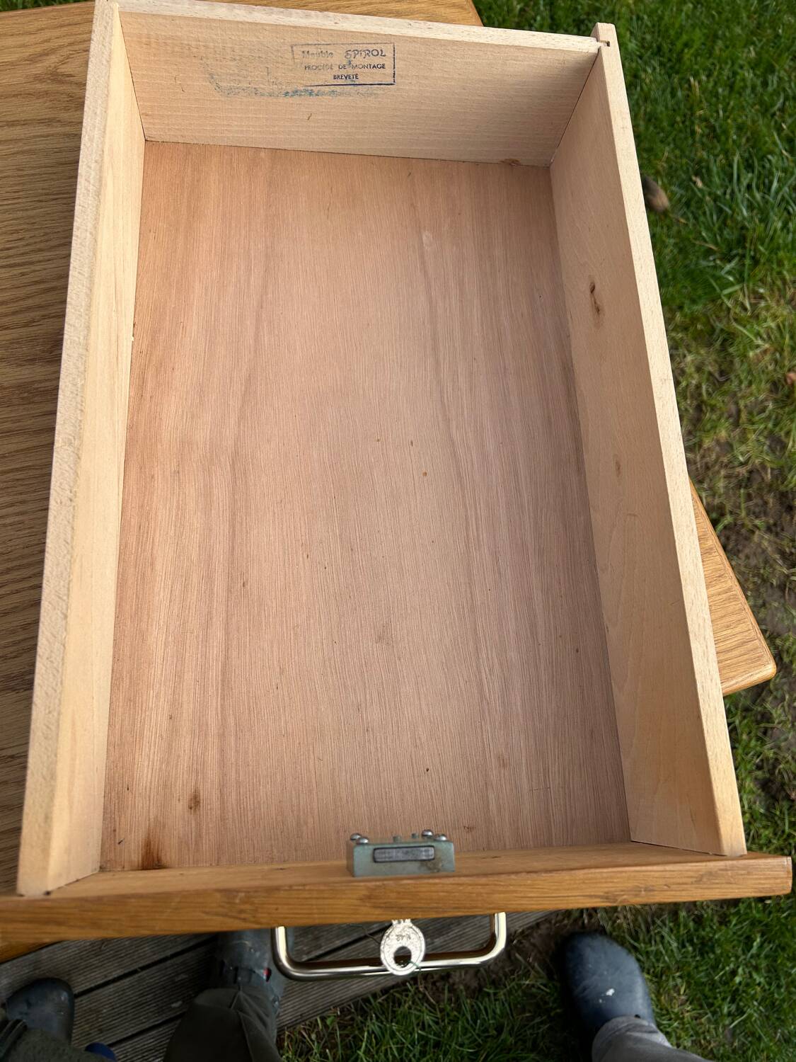 Vintage 1950s desk in light oak