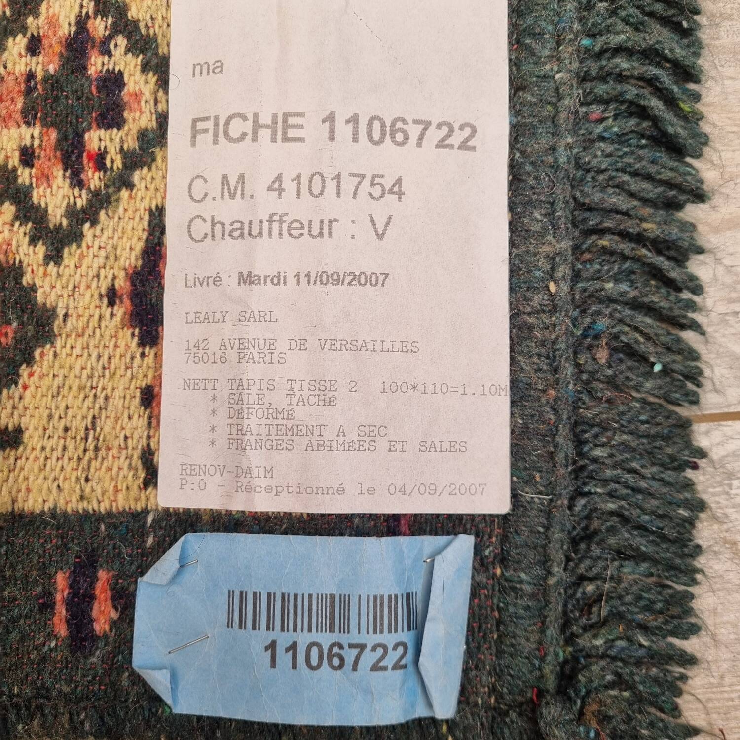 Iranian rug 50x100cm