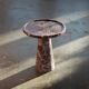 Side table in Rosso Levanto marble