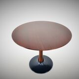 Designed mahogany round dining table, 1969