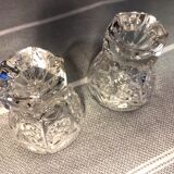 Vintage crystal shells in cut glass