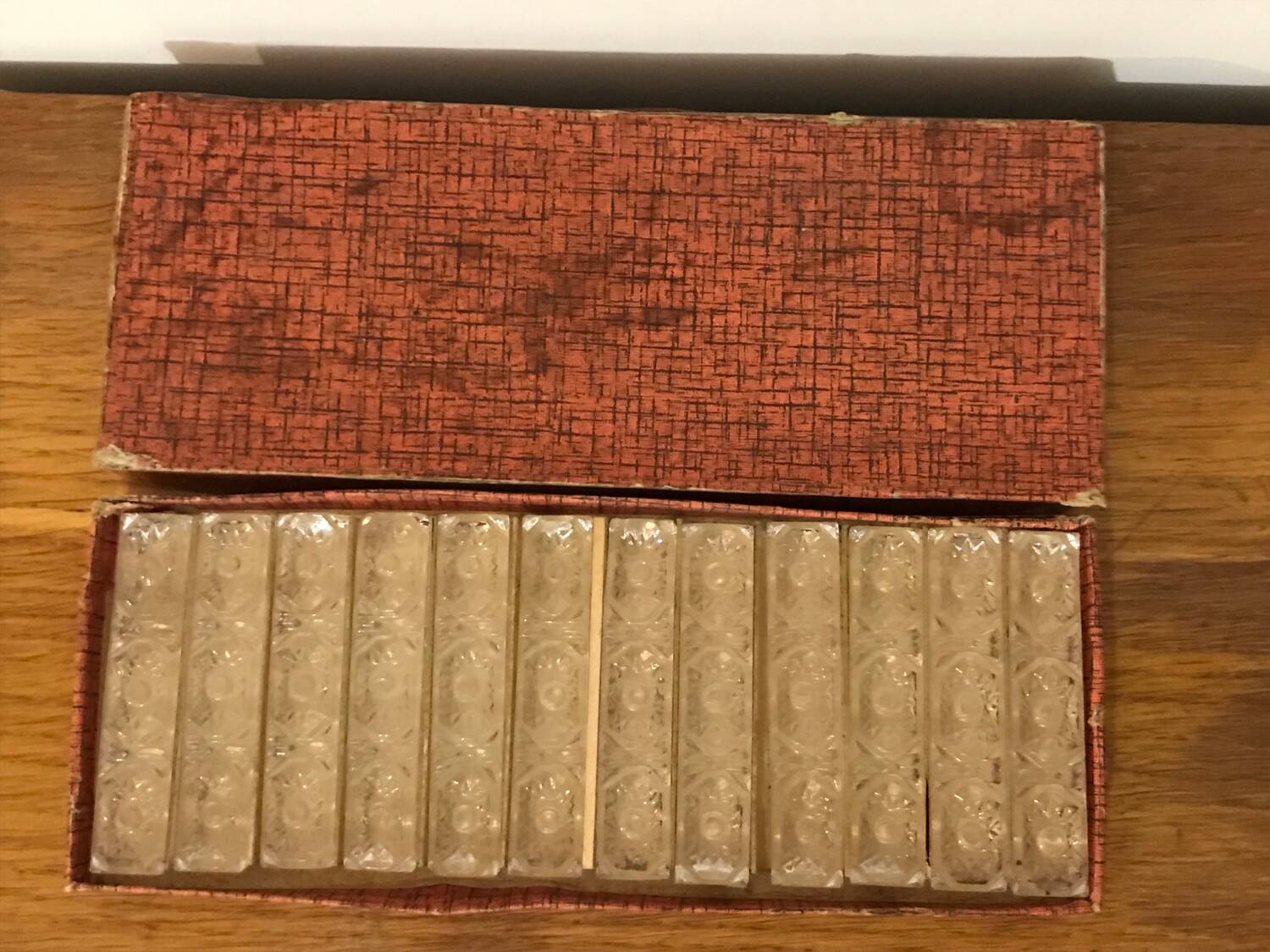 12 porte-couteaux en cristal au plomb vintage