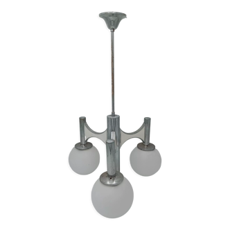 Vintage chandelier 3 opaline lights