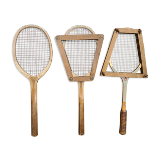 Lot de 3 raquettes de tennis vintage